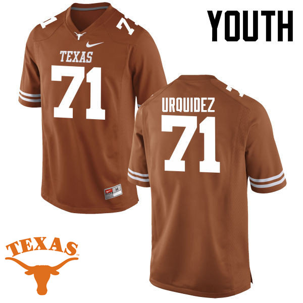 Youth #71 J.P. Urquidez Texas Longhorns College Football Jerseys-Tex Orange